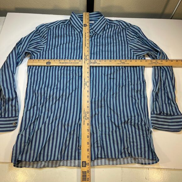 ERMENEGILDO ZEGNA DRESS SHIRT Sz Mens XL Made In Italy Luxury Button Up - Picture 4 of 6